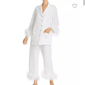 Nadine Merabi Feather Pajamas Set